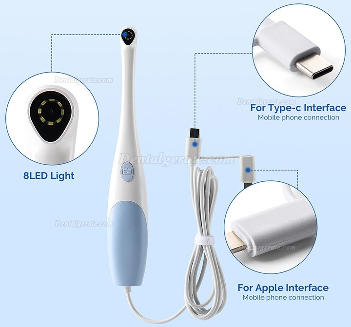 Dental Digitale Intraoralkamera Typ-C /Micro USB 2in1, 2,0MP Pixel